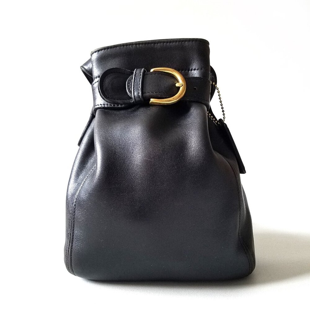 Vintage Coach Soho Black Belted Pouch Bag #4156